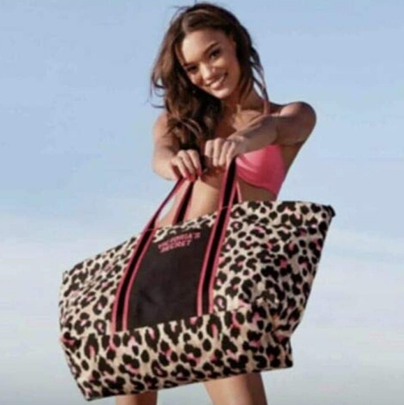 NWT! 11/18 Victoria's Secret Limited Sexy Leopard Wild Weekender Tote Bag, Large - Picture 10 of 10